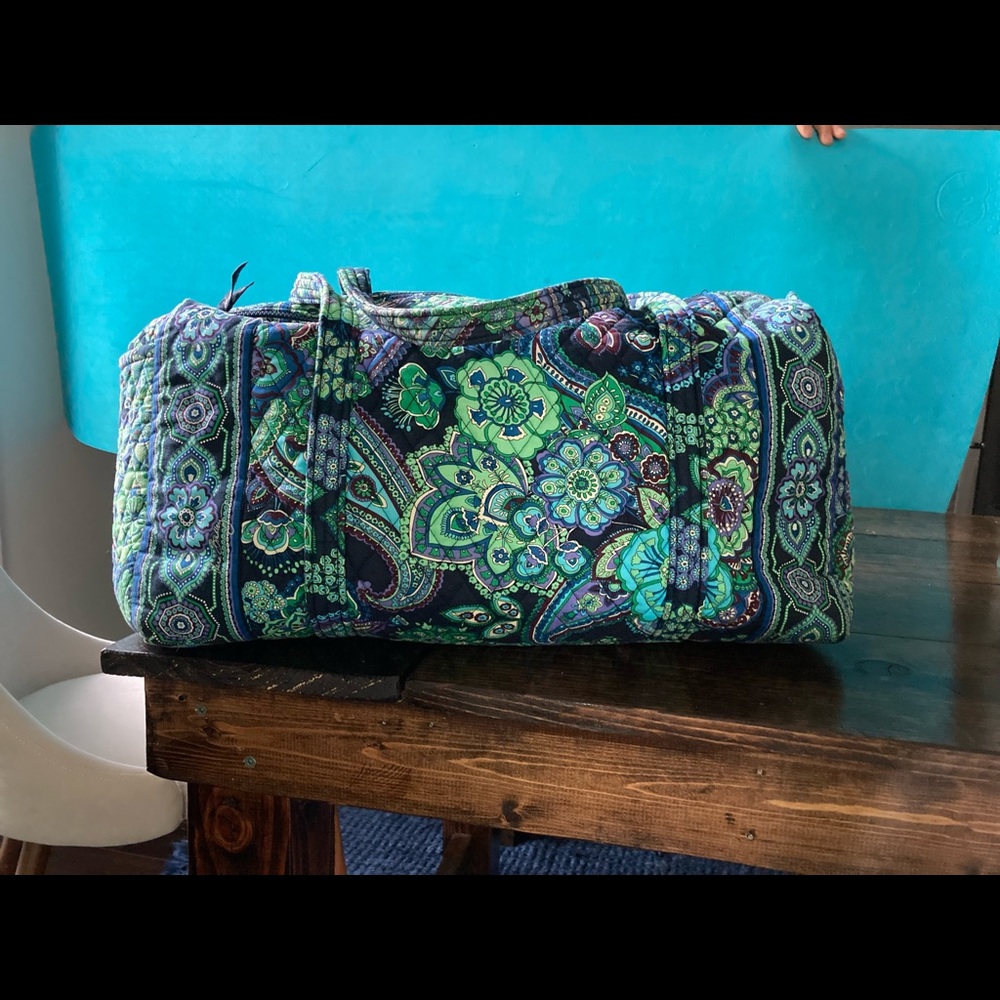 Vera Bradley classic duffel in recycled pattern